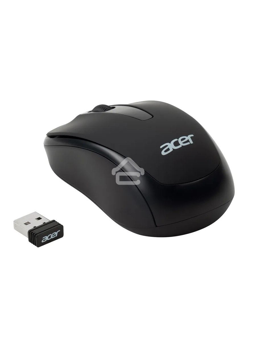 Мышь беспроводная Acer OMR133 черный, 1000 dpi, радиоканал, USB, кнопки - 3