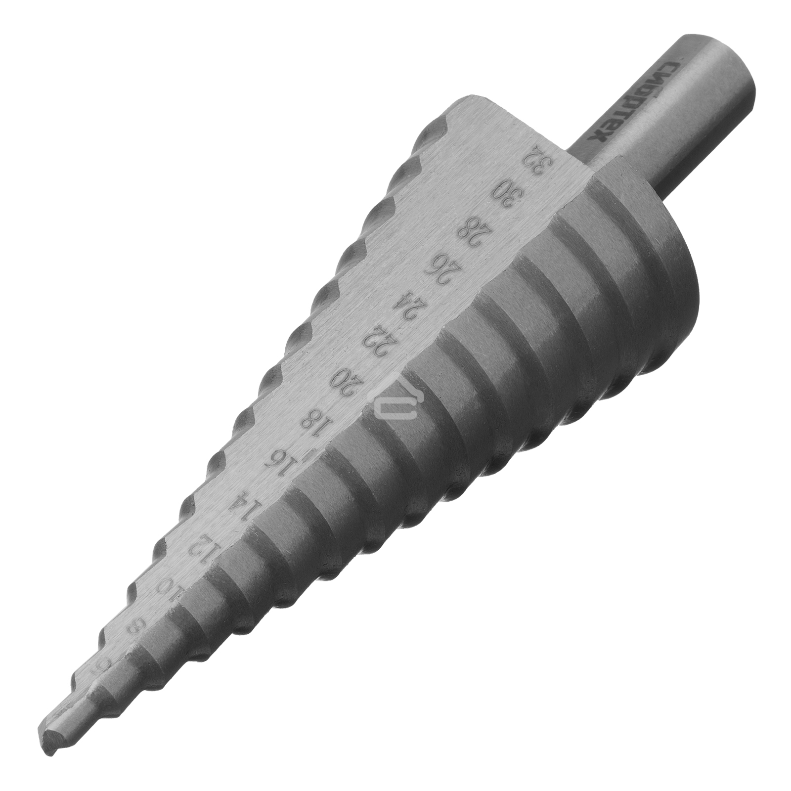 Сверло ступенчатое по металлу Сибртех 4-6-8-10-12-14-16-18-20-22-24-26-28-30-32 мм, 4241