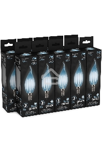 Светодиодная лампа GAUSS 104801207 LED Filament Свеча на ветру E14 7W 580lm 4100К 1/10/50
