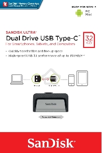 Флеш диск Sandisk 32Gb Ultra Dual SDDDC2-032G-G46 USB3.0 серый/узор