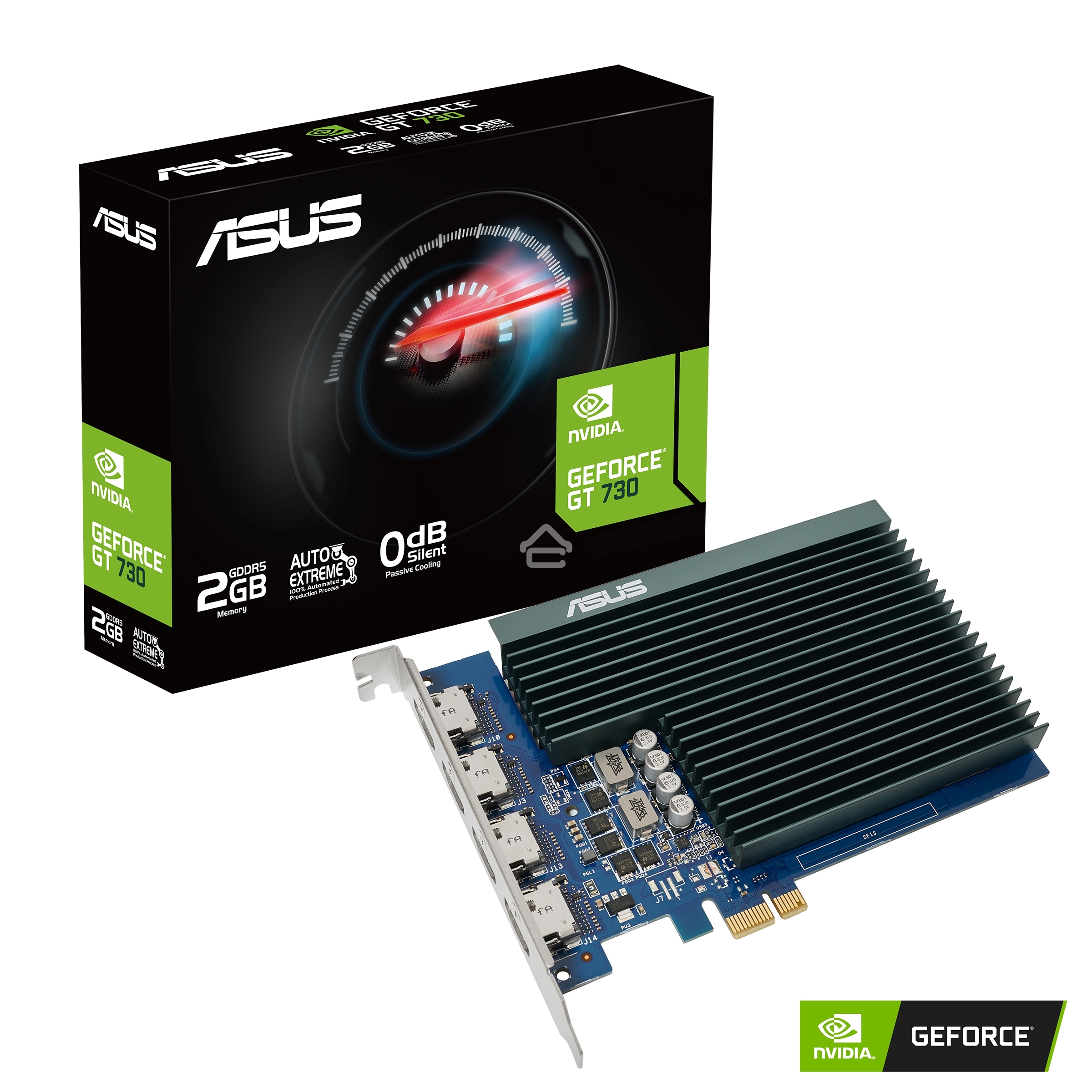Видеокарта Asus GT730-4H-SL-2GD5 NVIDIA GeForce GT 730 2Gb GDDR5 902/5010 HDMIx4 HDCP Ret