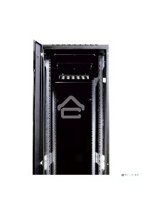 Шкаф телекоммуникационный напольный 42U (800x800) дверь стекло, цвет черный