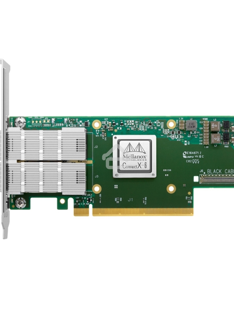 Адаптер Infiniband ConnectX®-6 VPI adapter card, HDR IB (200Gb/s) and 200GbE, dual-port QSFP56, PCIe4.0 x16, tall bracket