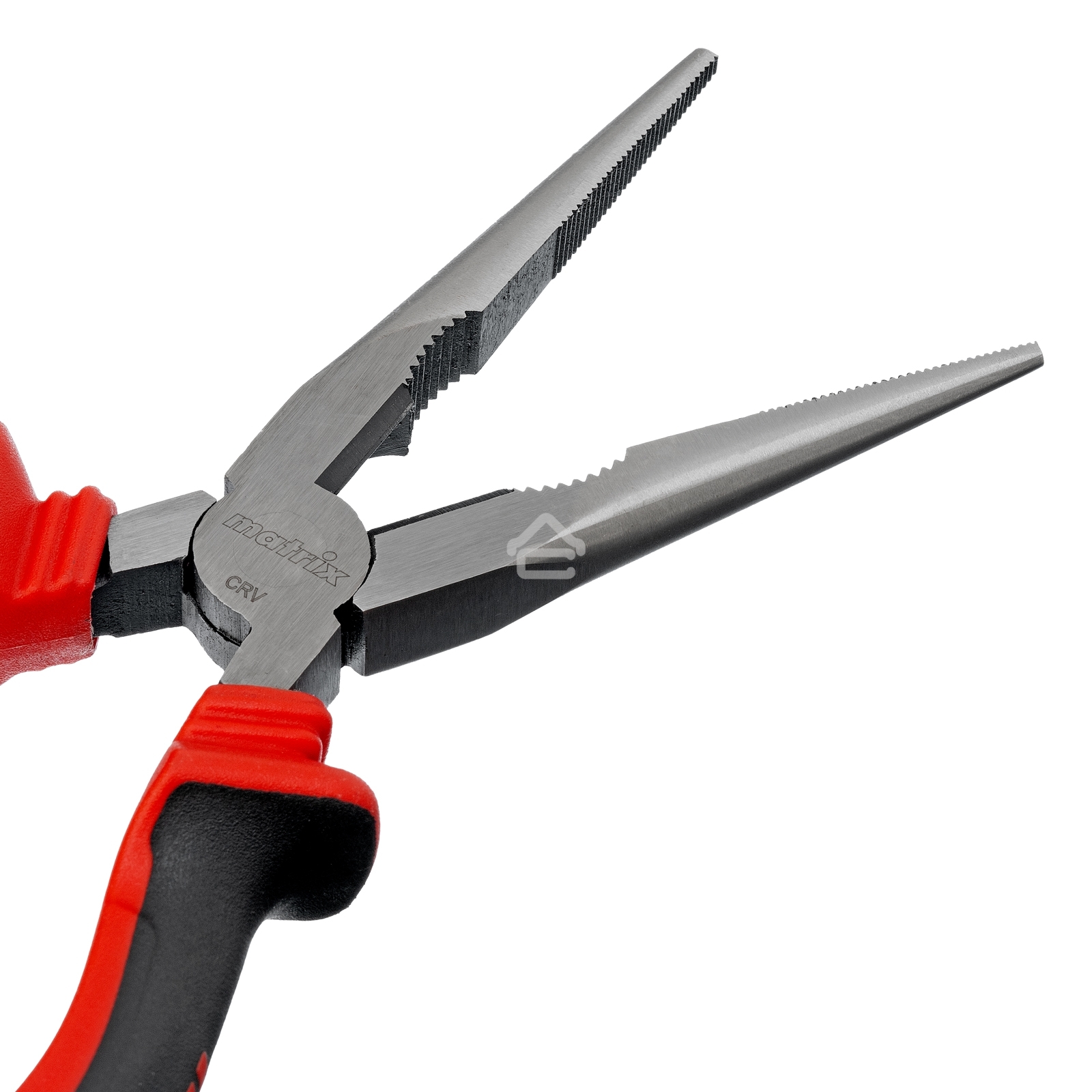 Длинногубцы прямые Matrix 17311, 200 мм, хром-ванадий, двухкомпонентные рукоятки