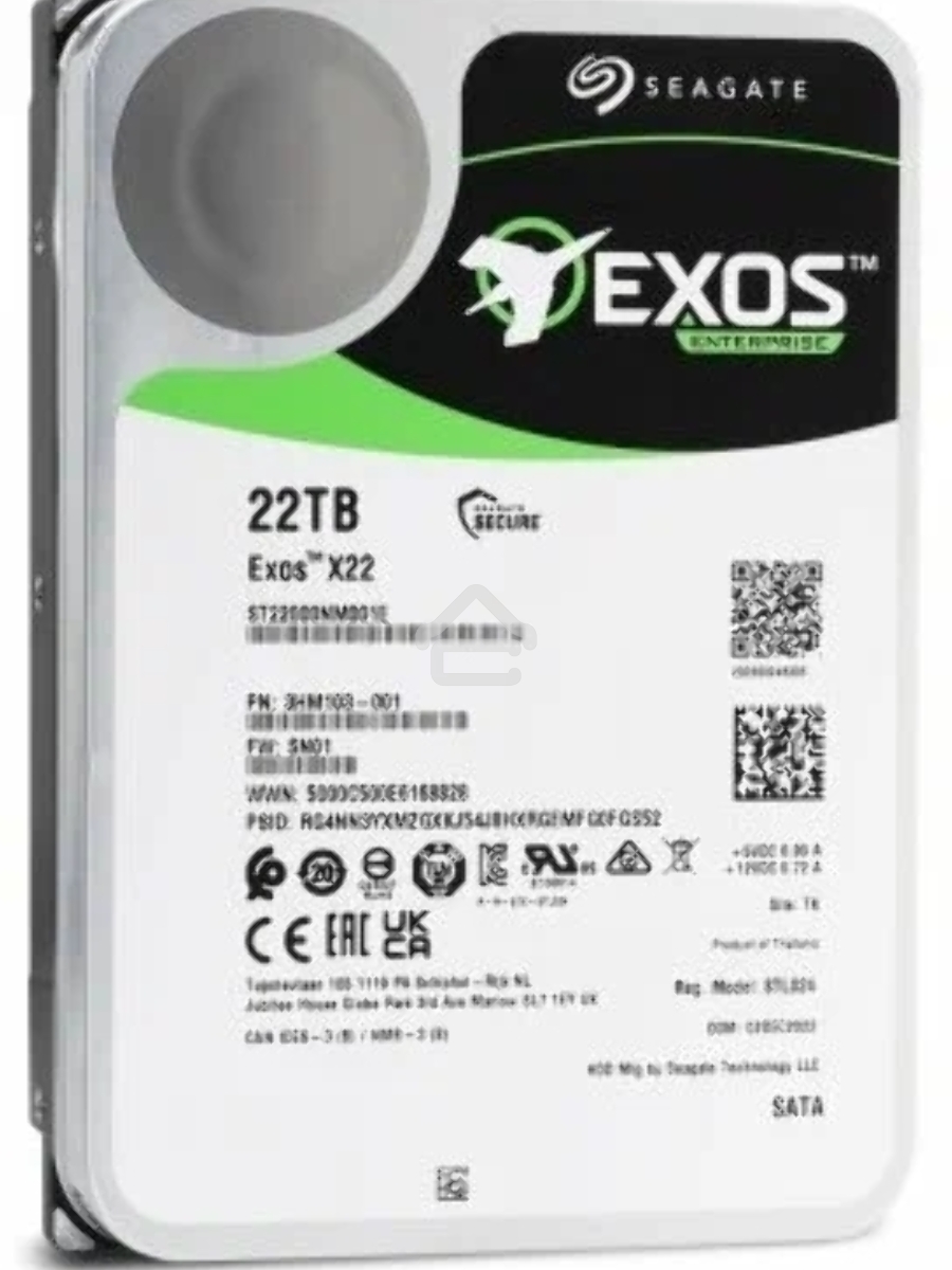 Жесткий диск Seagate HDD Exos X22 ST22000NM001E 22TB 7200rpm SATA-III 512Mb 3.5