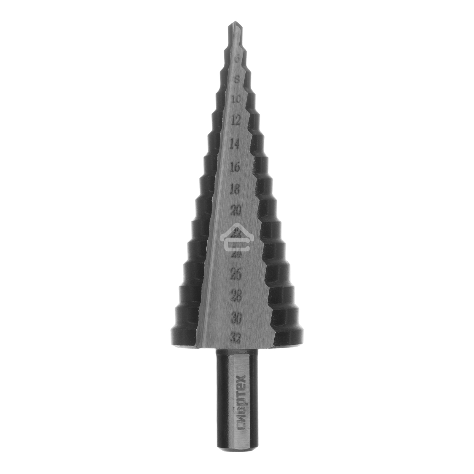 Сверло ступенчатое по металлу Сибртех 4-6-8-10-12-14-16-18-20-22-24-26-28-30-32 мм, 4241