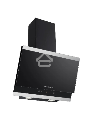 Наклонная вытяжка Kuppersberg F 603 BX, 60 см, High-Tech, таймер, макс. производительность 850 м3/ч, 3 скорости, обратный клапан, сенсорное управление, дисплей, LED освещение, уровень шума 53 дБ, цвет черный/нержавеющая сталь