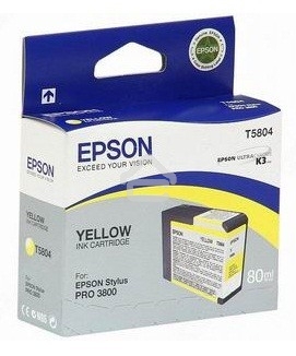 Картридж струйный Epson C13T580400 для Stylus Pro 3800 80 мл желтый
