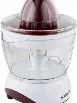 Соковыжималка цитрусовая Scarlett SC-JE50C06 25Вт рез.сок.:700мл. белый/коричневый