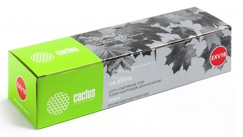 Картридж лазерный Cactus CS-EXV18 черный (8400 стр.) для Canon iR1018/1020/1022/1023/1024