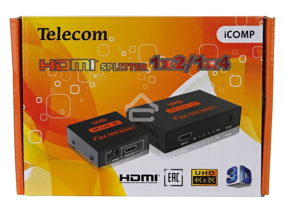 Разветвитель Telecom HDMI 1=>4 4k@30 HZ TTS7005