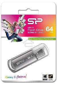 Флэш Диск Silicon Power USB Drive 64Gb Ultima II SP064GBUF2M01V1S {USB2.0, Silver}