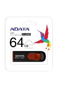Флэш диск USB 2.0 ADATA Flash Drive 64Gb С008 Black-Red