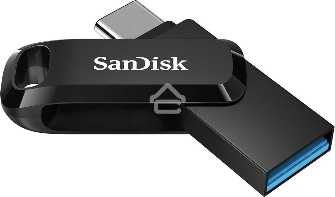 Флешка USB SanDisk DDC3 Ultra Dual Go (SDDDC3-064G-G46), 64Gb, USB 3.1/USB Type-C, R/W 150/30, черный