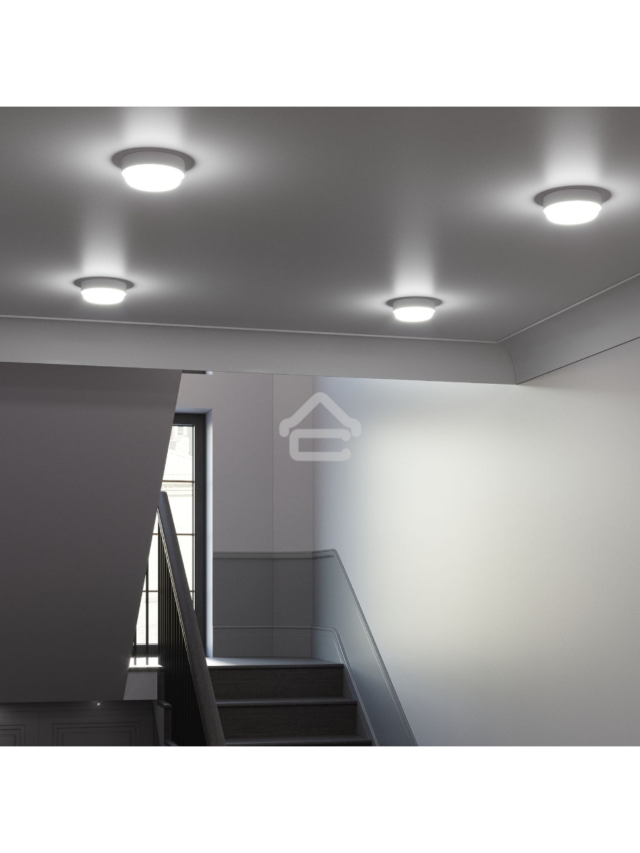 Светильник LED UNIVERSAL IP65 D160*53 12W 980lm 6500K ЖКХ круглый c микр сенсором 1/40 126411312-S Gauss