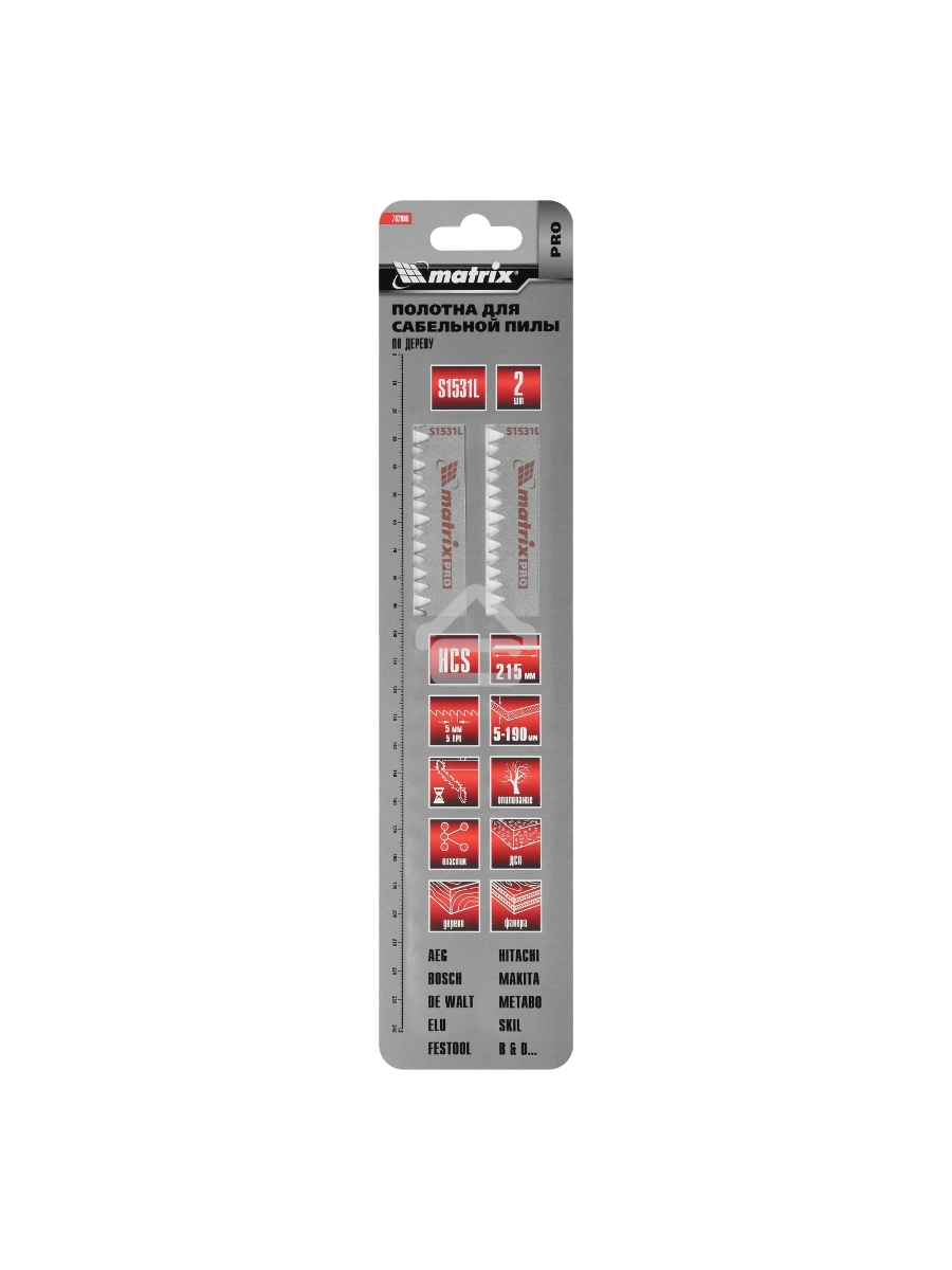 Полотна по дереву для сабельной пилы S644D 125 / 4,3 мм, HCS, 2 шт., PRO Matrix