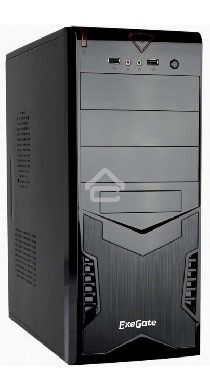 Компьютерный корпус Miditower Exegate EX261448RUS CP-601 Black, ATX, <CP350W, 80mm>, 2*USB, Audio