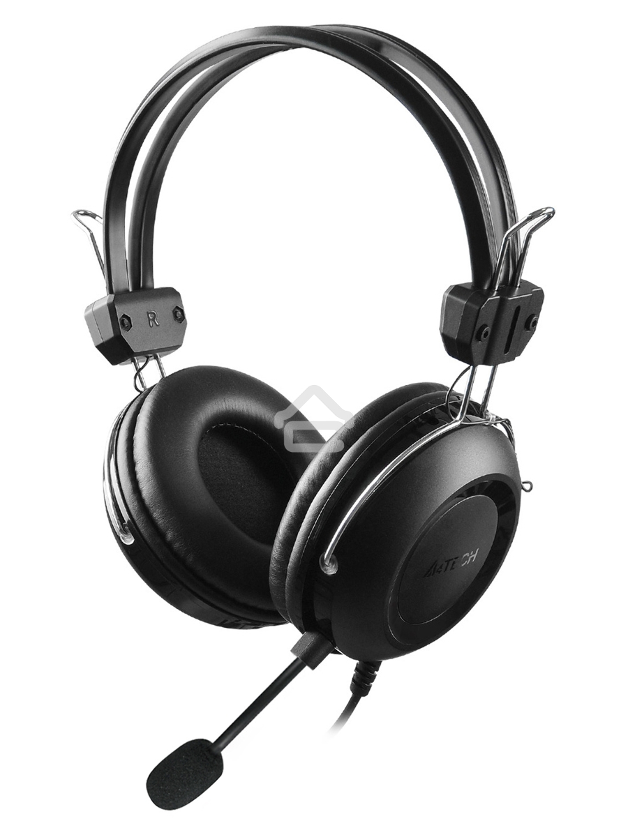 Наушники с микрофоном A4Tech HU-35 черный 2м накладные USB оголовье