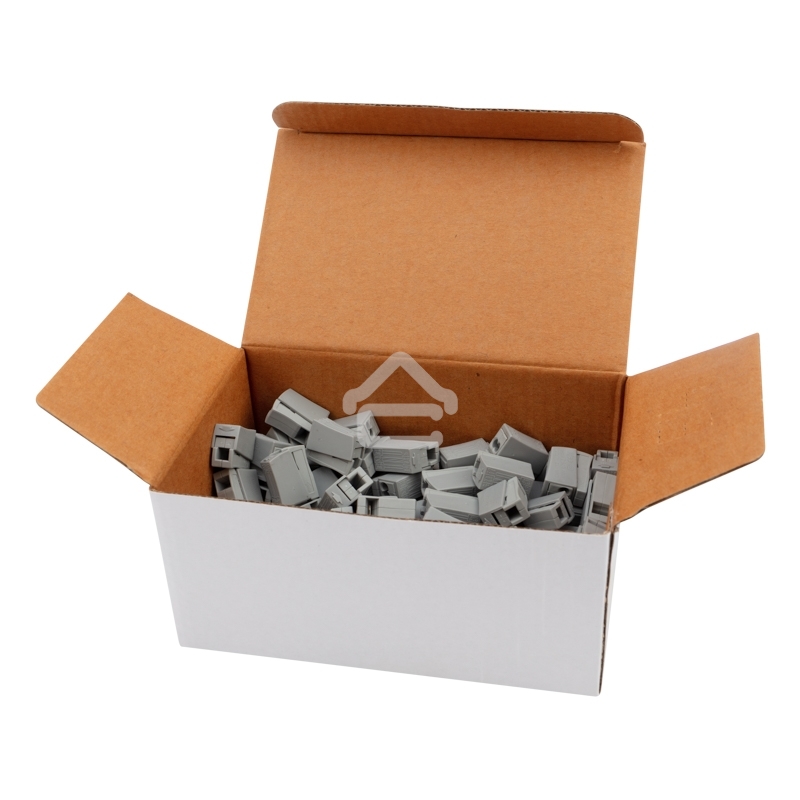 Строительно-монтажная клемма Rexant СМК 224 для светильника на 2 проводника (1,0-2,5)/(0,5-2,5) мм², белая (100 шт./уп.)