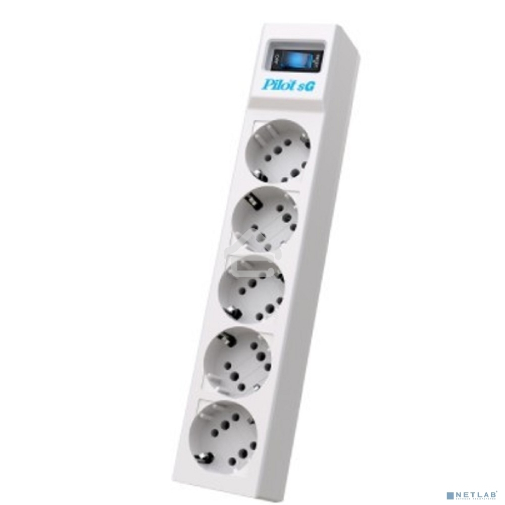 Сетевой фильтр ZIS PILOT Surge protector Pilot SG5 5 outlets (GP), 10A / 2.2kVt, automatic circuit-breaker, 3 m