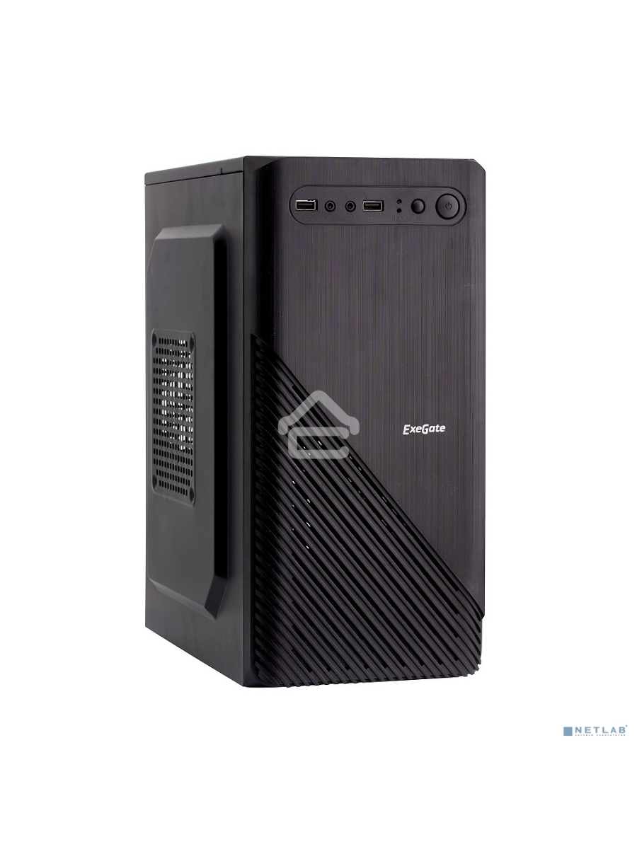 Компьютерный корпус Minitower Exegate BAA-103 Black, mATX, <AAA400, 80mm>, 2*USB, Audio