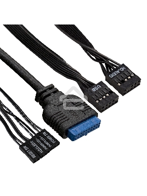 Компьютерный корпус Miditower ExeGate AA-440U-AA450 (ATX, AA450 8 см, 2*USB+1*USB3.0, аудио, черный)