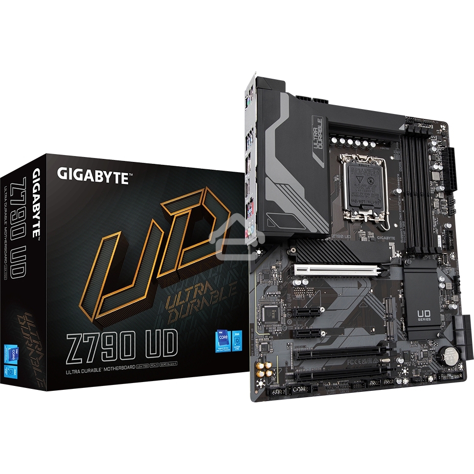 Материнская плата Gigabyte Z790 UD, LGA 1700, Intel Z790, 4xDDR5, 6xSATA, 3xM.2, 1xPCI-E 5.0 x16, 1xPCI-E 4.0 x4, 1xPCI-E 3.0 x1, 1xHDMI, 1xDP, 1x 2.5Gb LAN, 4xUSB-A 2.0, 4xUSB-A 3.2 Gen 1, 1xUSB-A 3.2 Gen 2, 1xUSB-C 3.2 Gen 2x2, 7.1, ATX