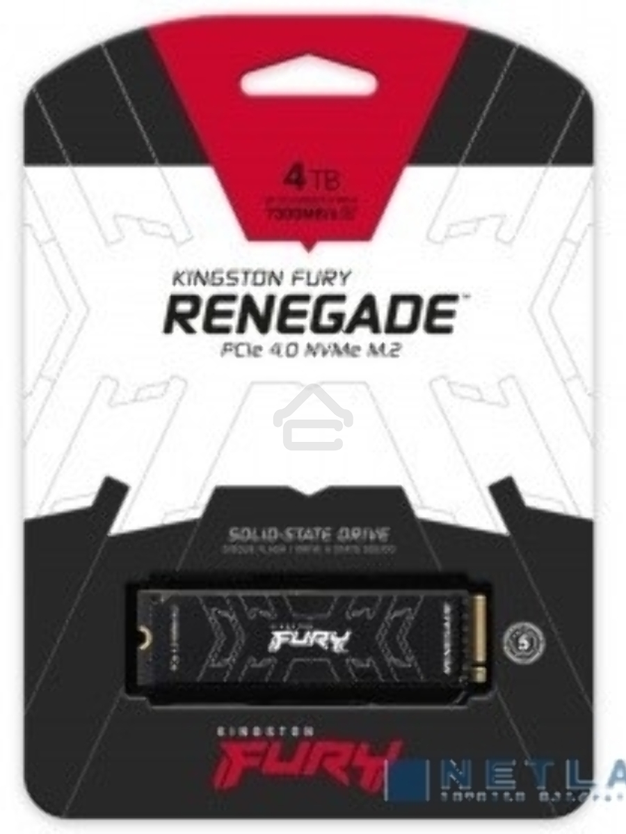 Накопитель SSD Kingston FURY Renegade, 4000 ГБ, M.2 2280, PCIe 4.0 x4, NVMe, R/W 7300/7000, с радиатором
