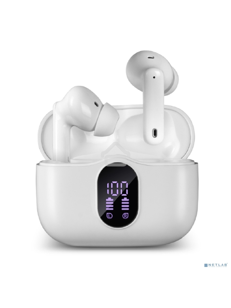 Беспроводные внутриканальные наушники с микрофоном Sven E-310B, белый (Bluetooth, TWS, ANC, ENC, APP)