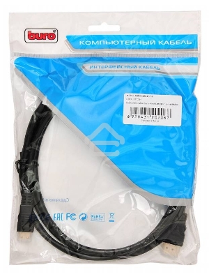 Кабель аудио-видео Buro HDMI (m)/Mini HDMI (m) 1.8м. феррит.кольца позолоченные контакты черный
