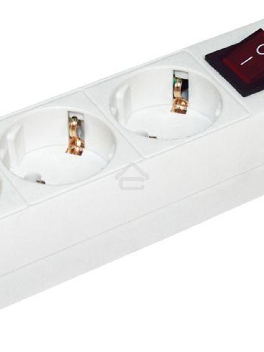 Сетевой удлинитель IEK У03К, выкл. 3 места, 2 Р + P Е / 5 метров, 3х1мм2, 16А/250, белый