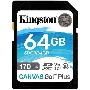 Флеш карта Kingston 64GB SDXC Canvas Go Plus 170R C10 UHS-I U3 V30 EAN: 740617301397