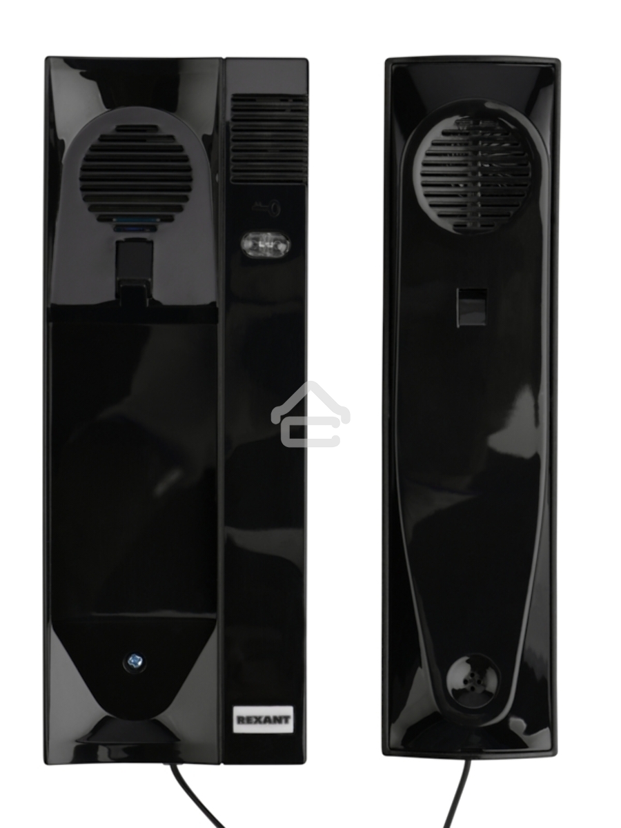 Трубка домофона с индикатором и регулировкой звука RX-320, черная Rexant