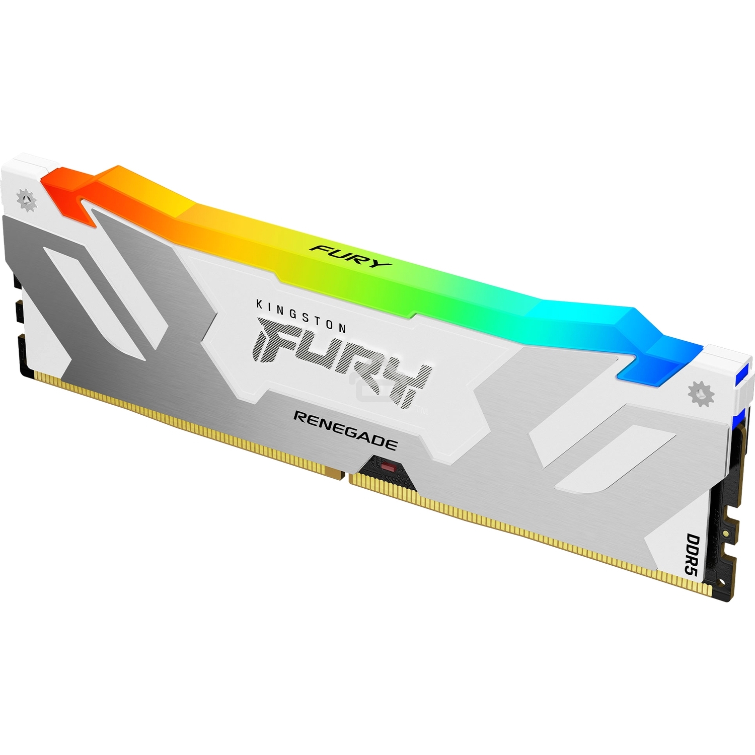 Оперативная память Kingston Fury Renegade, DDR5, 16GB (1x16GB), 7600MHz, CL38, DIMM, радиатор, RGB, белый