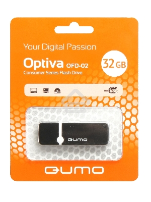 Флэш Диск USB 2.0 QUMO 32GB Optiva 02 Black QM32GUD-OP2-black