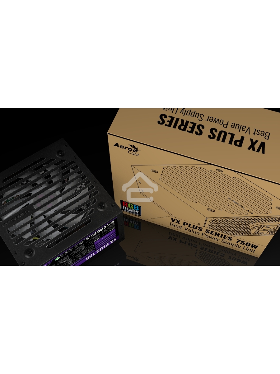 Блок питания Aerocool / Formula VX PLUS 750 RGB, 750Вт, 120мм, черный