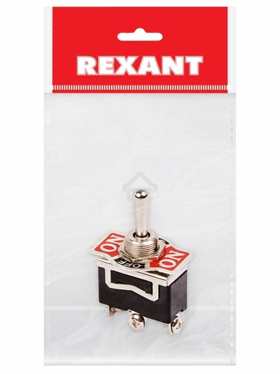 Тумблер 250V 15А (3c) ON-OFF-ON однополюсный (KN-103) Rexant Индивидуальная упаковка 1 шт