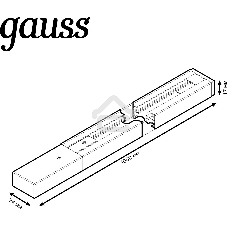 Шинопровод накладной 1м белый (с адаптером питания и заглушкой)