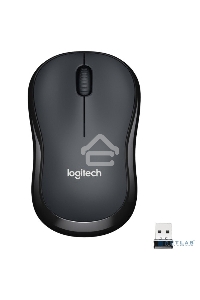 Мышь беспроводная Logitech M220 SILENT черный, 1000 dpi, радиоканал, USB, кнопки - 3