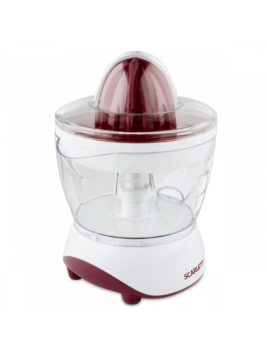 Соковыжималка цитрусовая Scarlett SC-JE50C06 25Вт рез.сок.:700мл. белый/коричневый