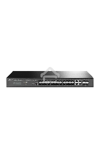 Коммутатор TP-Link JetStream 24-портовый управляемый SFP уровня 2+, 20 гигабитных SFP-портов и 4 гигабитных комбинированных порта SFP/RJ45