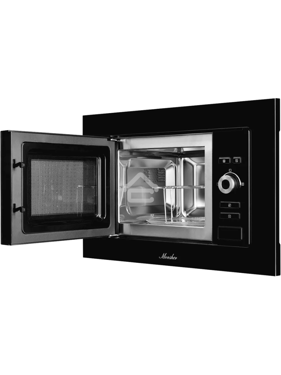 Встраиваемая микроволновая печь Monsher MMH 201 B, 59.3х38.5х31.3 см, мощность микроволновой печи 800-1250 Вт, мощность гриля 1000 Вт, 5 уровней мощности, электронное управление, многофункциональный дисплей, режим Микроволны/Гриль/Комби, автоменю8 програм