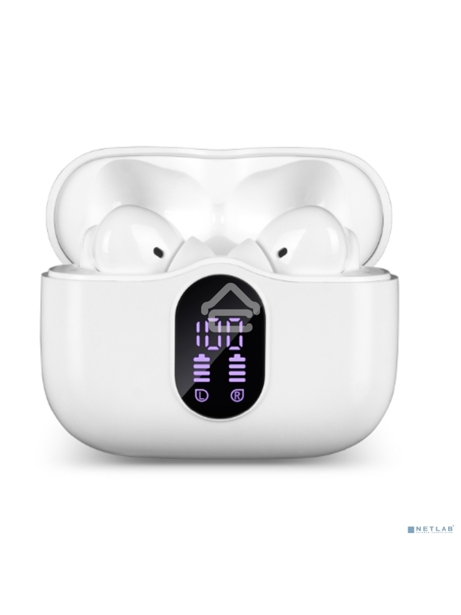 Беспроводные внутриканальные наушники с микрофоном Sven E-310B, белый (Bluetooth, TWS, ANC, ENC, APP)