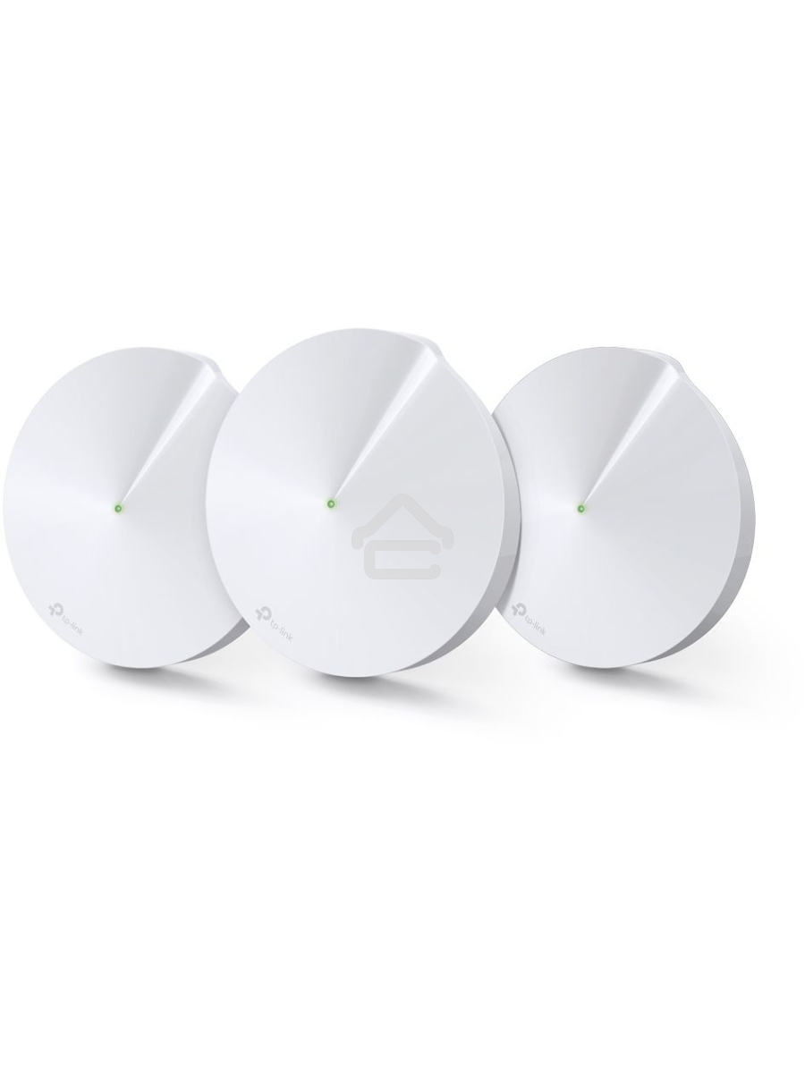 Маршрутизатор TP-Link TP-Link DECO M5(3-PACK) AC1300 Домашняя Wi-Fi система, чипсет Qualcomm, два диапазона (Dual-Band), поддержка стандартов 802.11ac/a/b/g/n, 717 МГц четырёхъядерный процессор, Bluetooth 4.2, 2 гигабитных порта Ethernet, 1 порт USB Type-