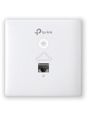 Точка доступа TP-Link Omada AC1200 wireless MU-MIMO Gigabit wall-plate Access Point, 1 Gigabit downlink port, 1 gigabit uplink port, 802.3af/at PoE in, wall plate mounting, support standalone mode and controlled by Omada SDN controller (Software/hardware/