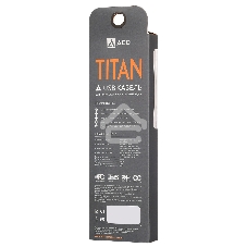 Кабель USB ACD-Titan Type-C ~ USB-A Нейлон, 1м, желто-черный
