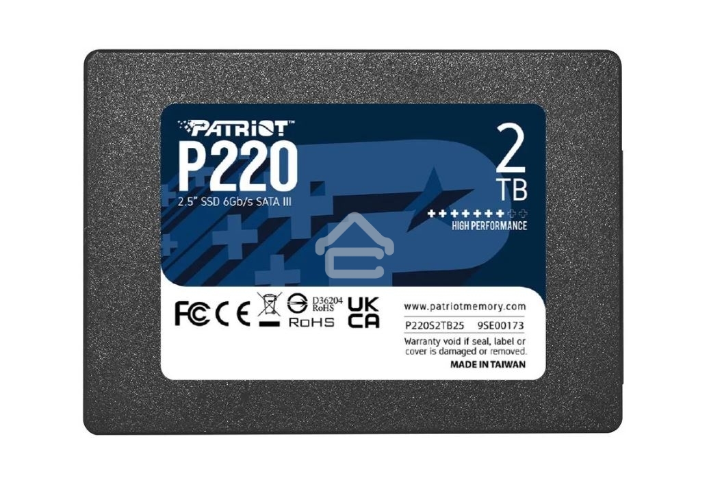 Накопитель SSD Patriot P220, 2Tb, SATA III, 2.5