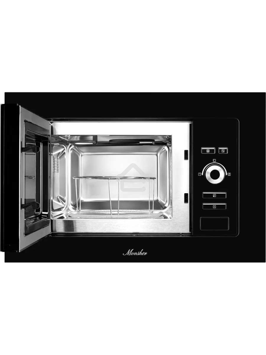 Встраиваемая микроволновая печь Monsher MMH 201 B, 59.3х38.5х31.3 см, мощность микроволновой печи 800-1250 Вт, мощность гриля 1000 Вт, 5 уровней мощности, электронное управление, многофункциональный дисплей, режим Микроволны/Гриль/Комби, автоменю8 програм