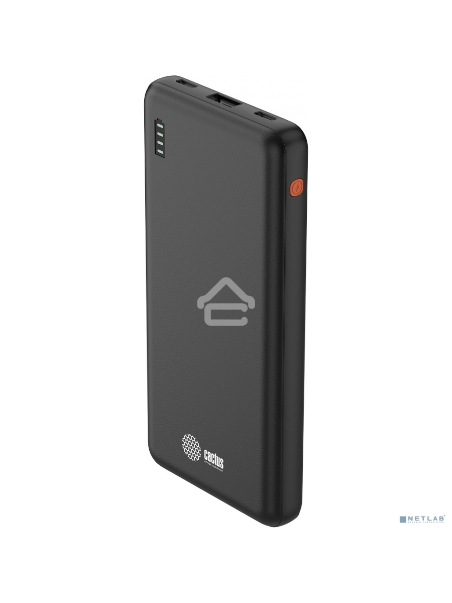 Мобильный аккумулятор Cactus CS-PBFSAA-10000 10000mAh 4.5A USB-A/2xUSB-C черный