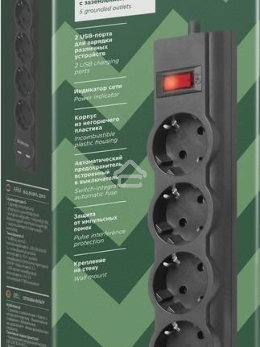Сетевой фильтр Defender 5M DFS 755 5OUTL.